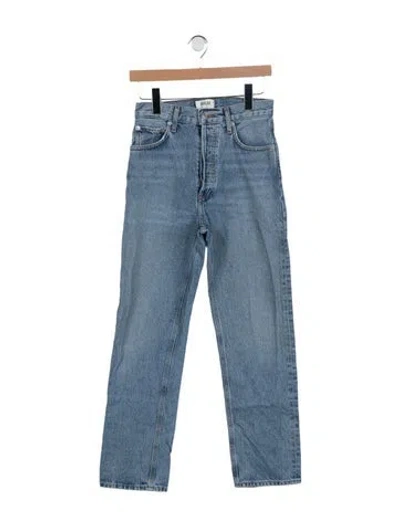 Pre-owned Agolde High-rise Straight Leg Jeans In Blue