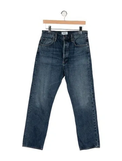 Pre-owned Agolde High-rise Straight Leg Jeans In Blue