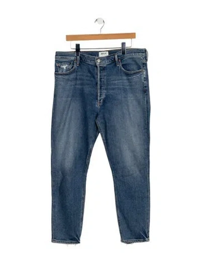 Pre-owned Agolde High-rise Straight Leg Jeans In Blue