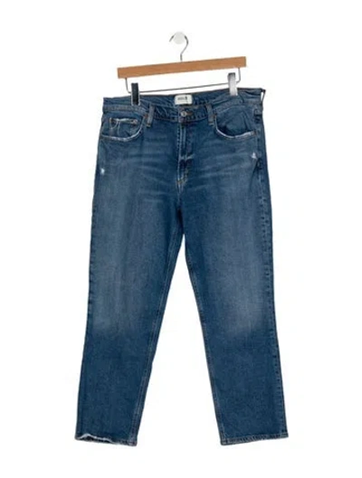Pre-owned Agolde High-rise Straight Leg Jeans In Blue