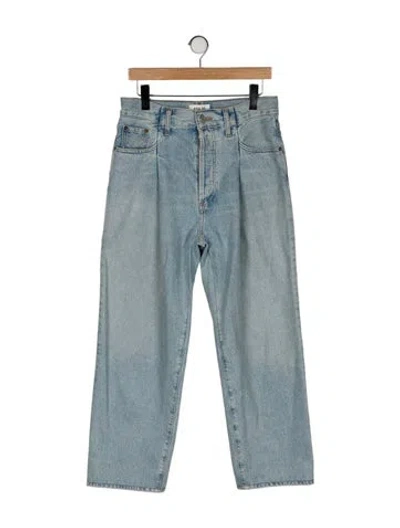 Pre-owned Agolde High-rise Straight Leg Jeans In Blue