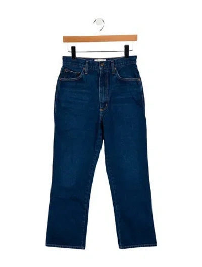 Pre-owned Agolde High-rise Straight Leg Jeans In Blue