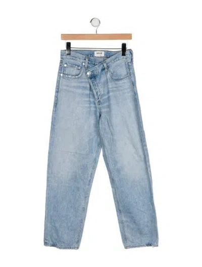 Pre-owned Agolde High-rise Straight Leg Jeans In Blue