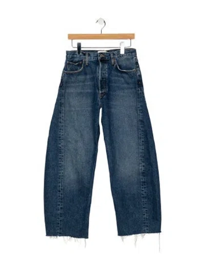 Pre-owned Agolde High-rise Straight Leg Jeans In Blue