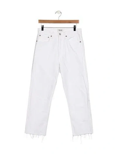 Pre-owned Agolde High-rise Straight Leg Jeans In Blue