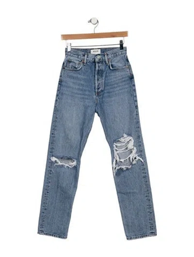 Pre-owned Agolde High-rise Straight Leg Jeans In Blue