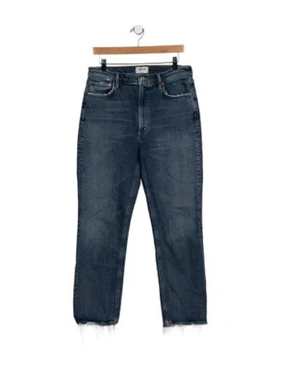 Pre-owned Agolde High-rise Straight Leg Jeans In Blue