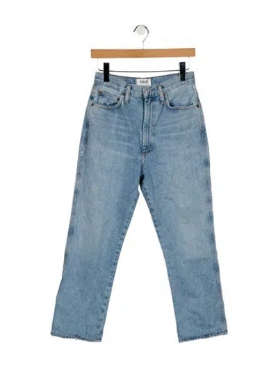 Pre-owned Agolde High-rise Straight Leg Jeans In Blue