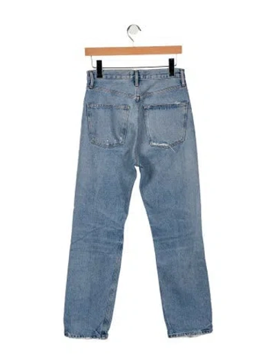Pre-owned Agolde High-rise Straight Leg Jeans In Blue