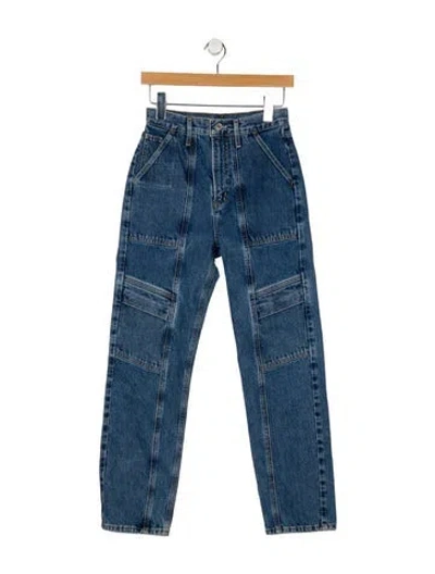 Pre-owned Agolde High-rise Straight Leg Jeans In Blue