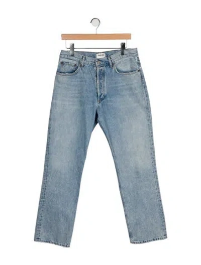 Pre-owned Agolde High-rise Straight Leg Jeans In Blue