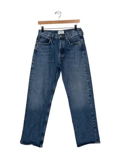 Pre-owned Agolde High-rise Straight Leg Jeans In Blue