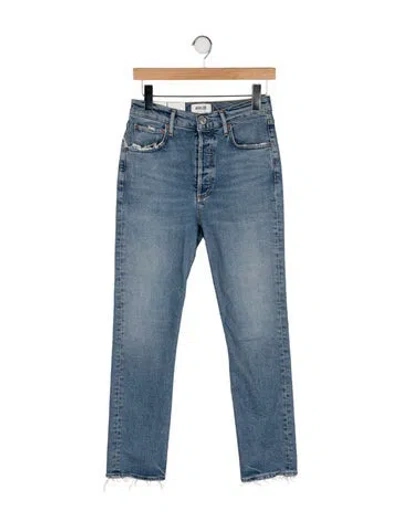 Pre-owned Agolde High-rise Straight Leg Jeans In Blue