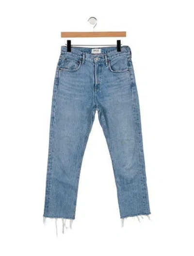 Pre-owned Agolde High-rise Straight Leg Jeans In Blue