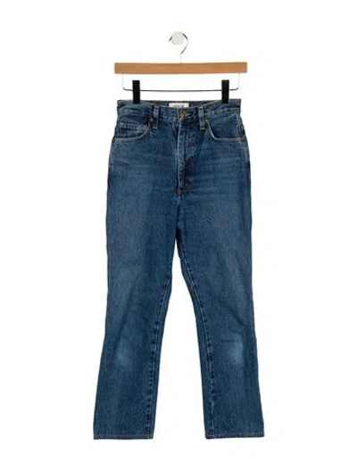 Pre-owned Agolde High-rise Straight Leg Jeans In Blue