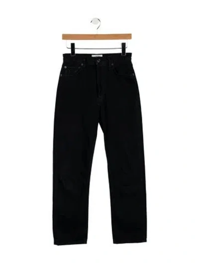 Pre-owned Agolde High-rise Straight Leg Jeans In Blue