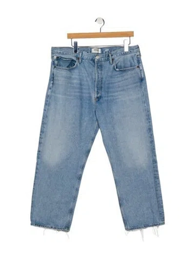 Pre-owned Agolde High-rise Straight Leg Jeans In Blue