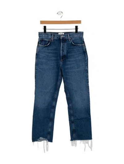 Pre-owned Agolde High-rise Straight Leg Jeans In Blue
