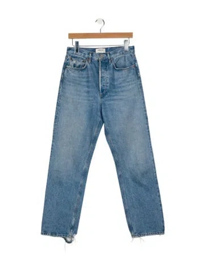 Pre-owned Agolde High-rise Straight Leg Jeans In Blue