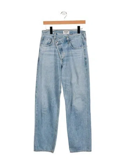 Pre-owned Agolde High-rise Straight Leg Jeans In Blue