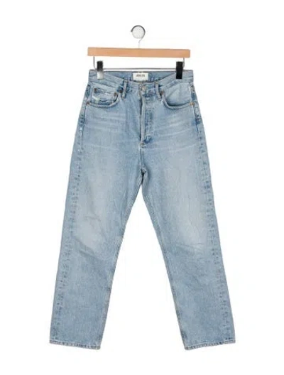 Pre-owned Agolde High-rise Straight Leg Jeans In Blue