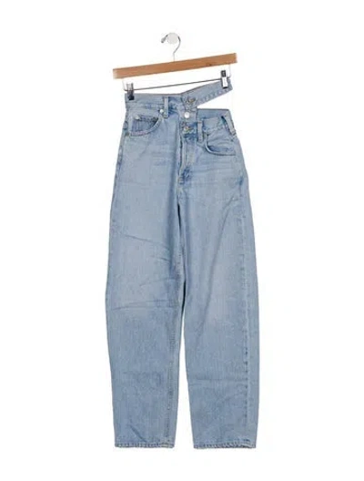 Pre-owned Agolde High-rise Straight Leg Jeans In Blue