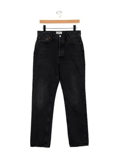 Pre-owned Agolde High-rise Straight Leg Jeans In Blue