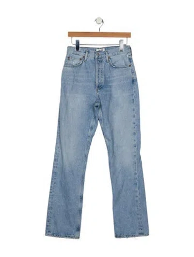 Pre-owned Agolde High-rise Straight Leg Jeans In Blue