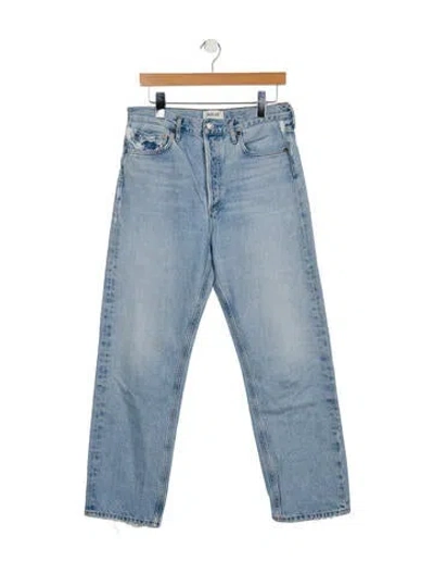 Pre-owned Agolde High-rise Straight Leg Jeans In Blue