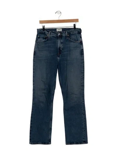 Pre-owned Agolde High-rise Straight Leg Jeans In Blue