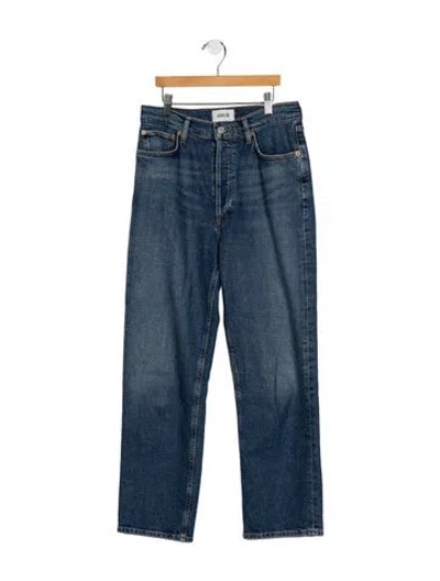 Pre-owned Agolde High-rise Straight Leg Jeans In Blue
