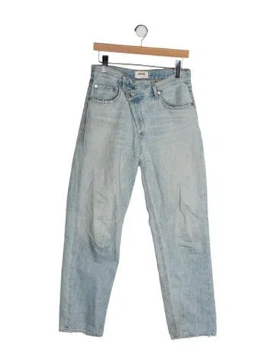 Pre-owned Agolde High-rise Straight Leg Jeans In Blue