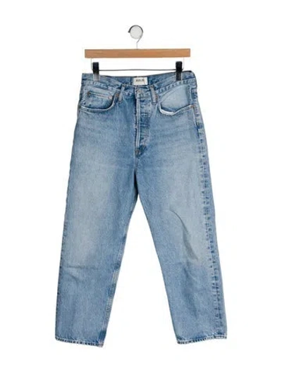 Pre-owned Agolde High-rise Straight Leg Jeans In Blue