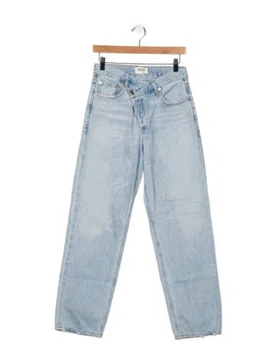 Pre-owned Agolde High-rise Straight Leg Jeans In Blue