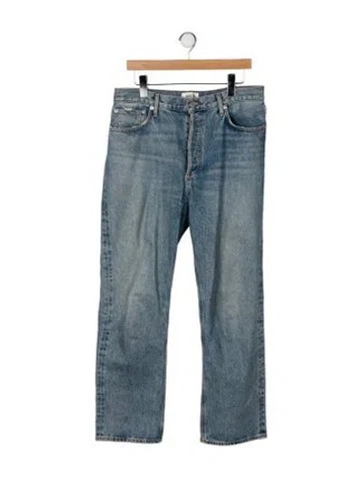 Pre-owned Agolde High-rise Straight Leg Jeans In Blue