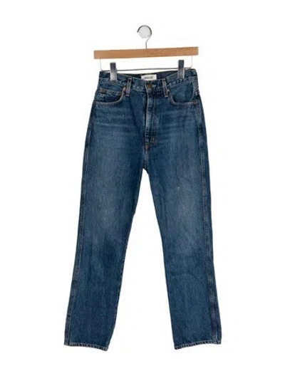 Pre-owned Agolde High-rise Straight Leg Jeans In Blue