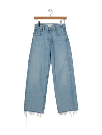 Pre-owned Agolde High-rise Straight Leg Jeans In Blue