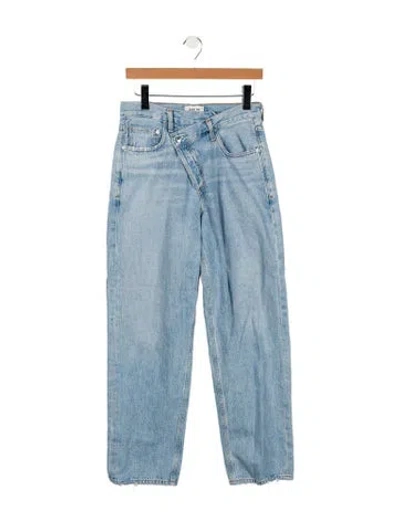Pre-owned Agolde High-rise Straight Leg Jeans In Blue