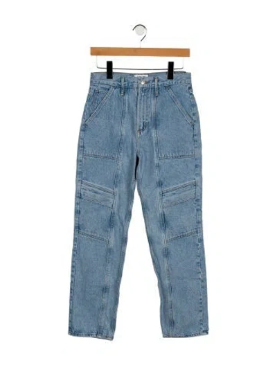 Pre-owned Agolde High-rise Straight Leg Jeans In Blue