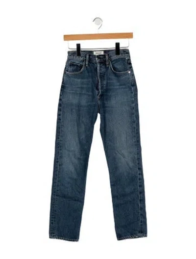 Pre-owned Agolde High-rise Straight Leg Jeans In Blue