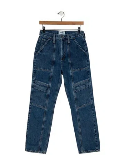 Pre-owned Agolde High-rise Straight Leg Jeans In Blue