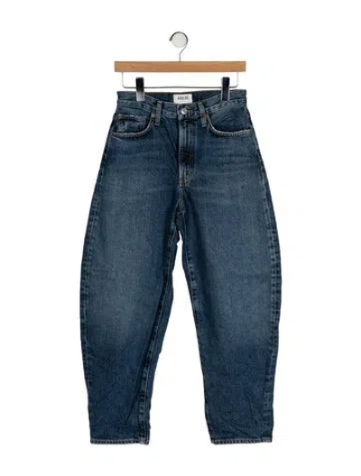 Pre-owned Agolde High-rise Straight Leg Jeans In Blue