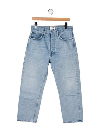 Pre-owned Agolde High-rise Straight Leg Jeans In Blue