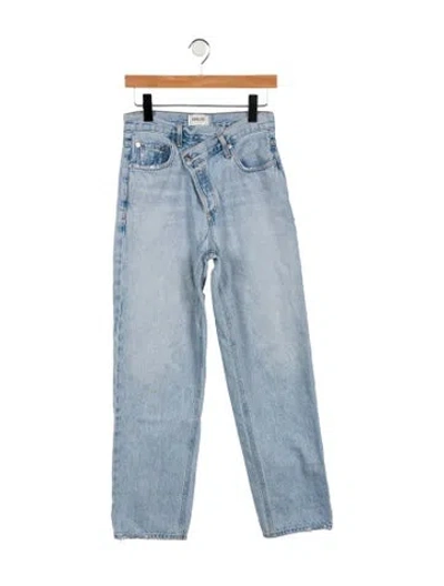 Pre-owned Agolde High-rise Straight Leg Jeans In Blue