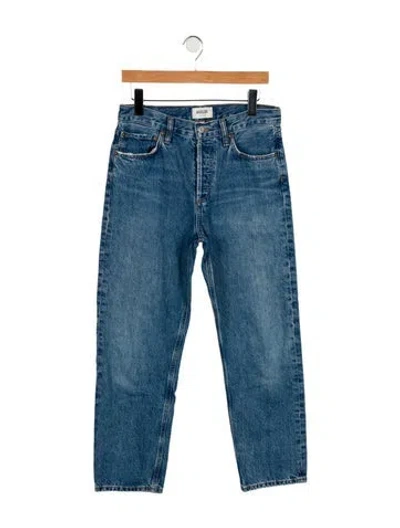 Pre-owned Agolde High-rise Straight Leg Jeans In Blue