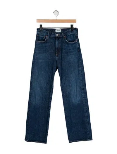 Pre-owned Agolde High-rise Straight Leg Jeans In Blue