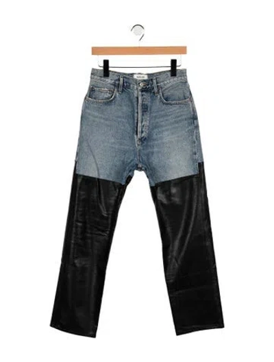 Pre-owned Agolde High-rise Straight Leg Jeans In Blue