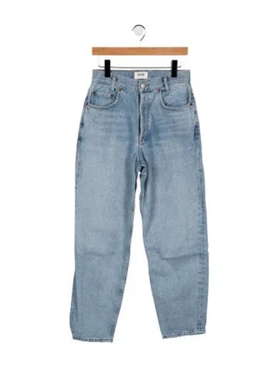 Pre-owned Agolde High-rise Straight Leg Jeans In Blue