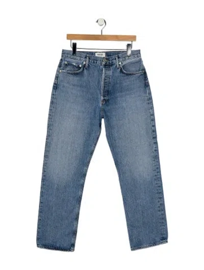 Pre-owned Agolde High-rise Straight Leg Jeans In Blue