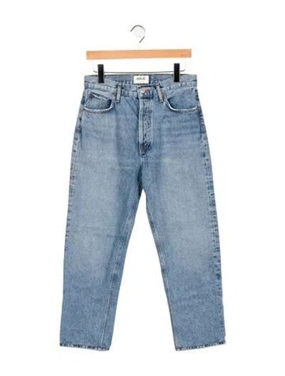 Pre-owned Agolde High-rise Straight Leg Jeans In Blue